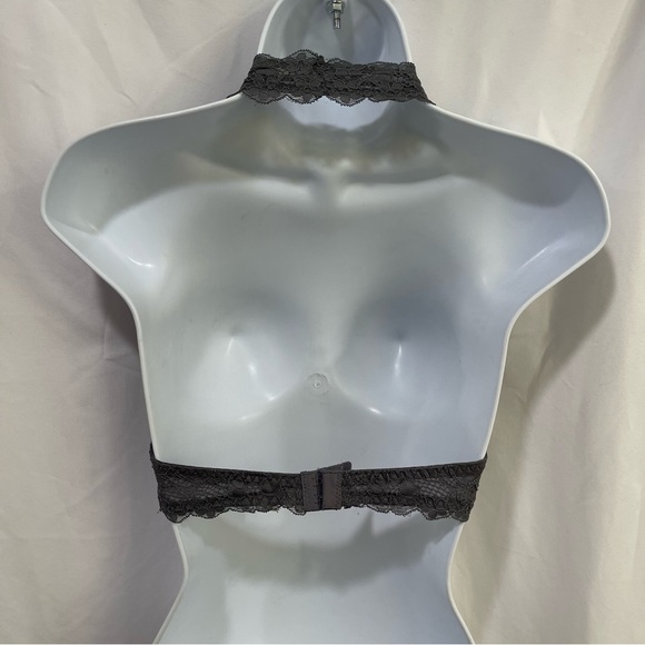 Intimately Free People Grey Lace Halter Bra Sz S - Picture 3 of 6